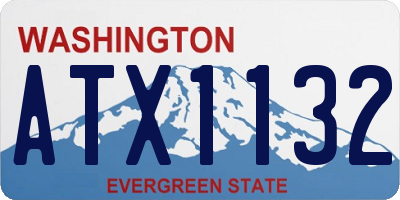 WA license plate ATX1132