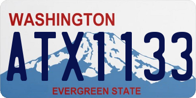 WA license plate ATX1133