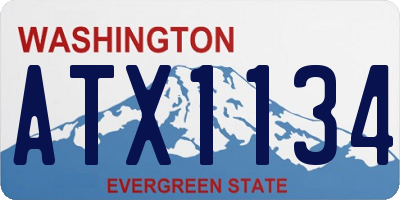 WA license plate ATX1134