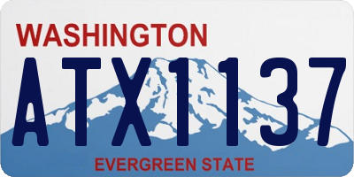 WA license plate ATX1137