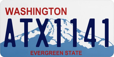 WA license plate ATX1141