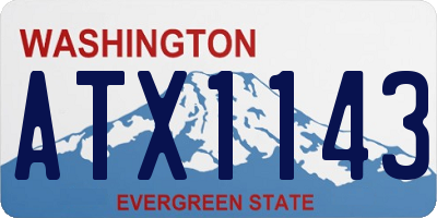 WA license plate ATX1143