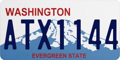 WA license plate ATX1144
