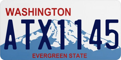 WA license plate ATX1145