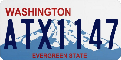 WA license plate ATX1147