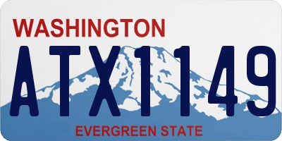 WA license plate ATX1149