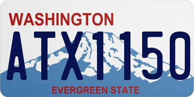 WA license plate ATX1150