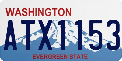 WA license plate ATX1153