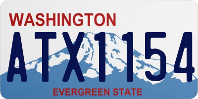 WA license plate ATX1154
