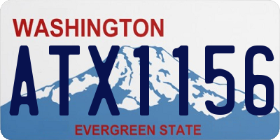 WA license plate ATX1156