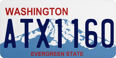 WA license plate ATX1160