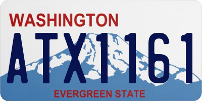 WA license plate ATX1161