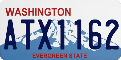 WA license plate ATX1162