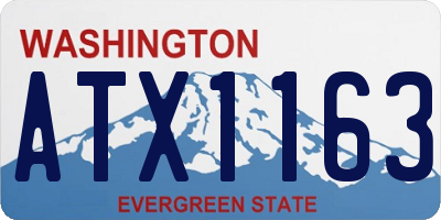 WA license plate ATX1163