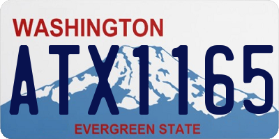 WA license plate ATX1165