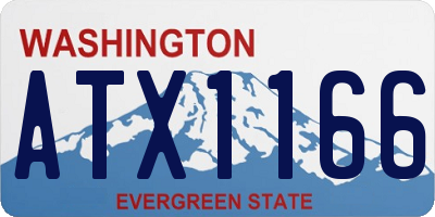 WA license plate ATX1166