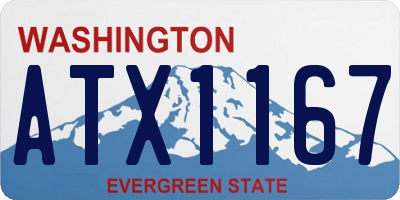 WA license plate ATX1167