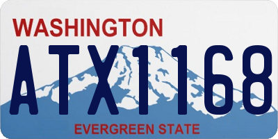 WA license plate ATX1168