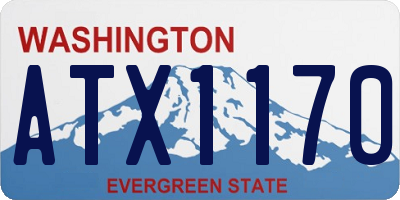 WA license plate ATX1170