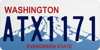 WA license plate ATX1171