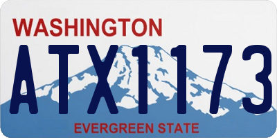 WA license plate ATX1173