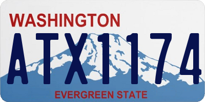 WA license plate ATX1174