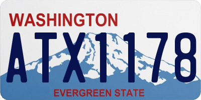 WA license plate ATX1178
