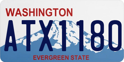 WA license plate ATX1180