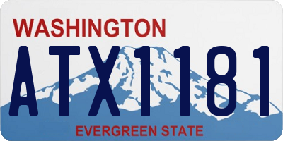 WA license plate ATX1181