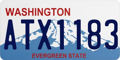 WA license plate ATX1183