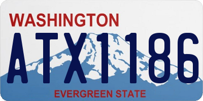 WA license plate ATX1186