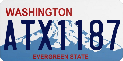 WA license plate ATX1187