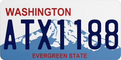 WA license plate ATX1188