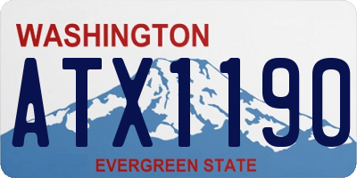 WA license plate ATX1190