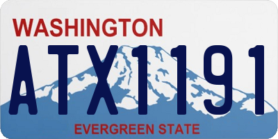 WA license plate ATX1191