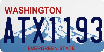WA license plate ATX1193