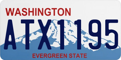 WA license plate ATX1195