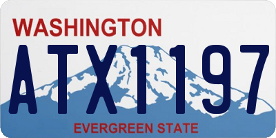 WA license plate ATX1197