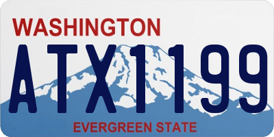 WA license plate ATX1199