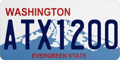 WA license plate ATX1200