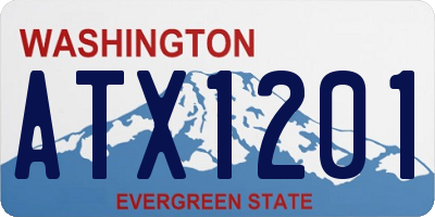 WA license plate ATX1201