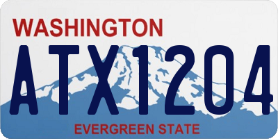 WA license plate ATX1204