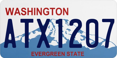 WA license plate ATX1207