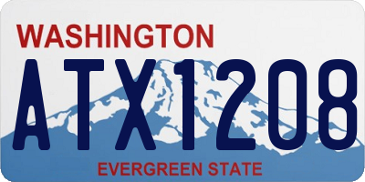 WA license plate ATX1208