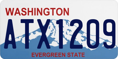 WA license plate ATX1209