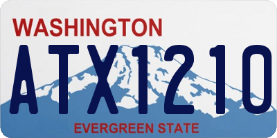 WA license plate ATX1210
