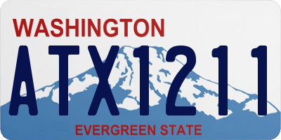 WA license plate ATX1211