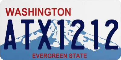 WA license plate ATX1212