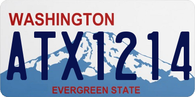 WA license plate ATX1214