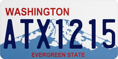 WA license plate ATX1215